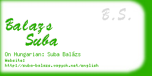 balazs suba business card